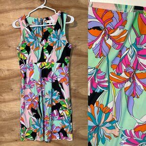 Jude Connally Small multicolored floral tunic sheath dress Color Bright Stretch